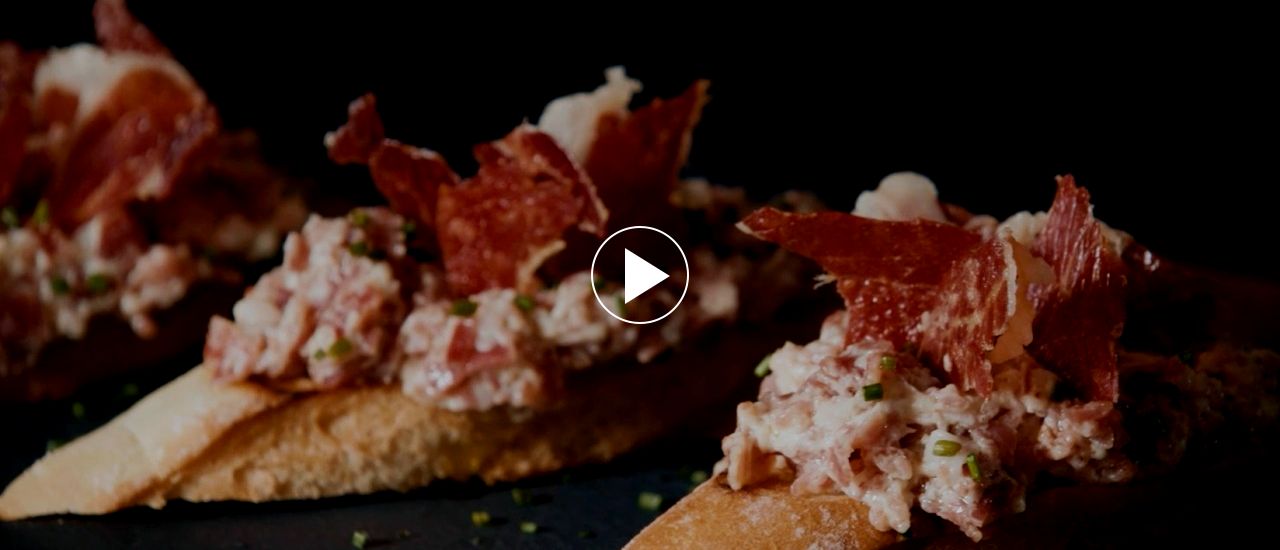 Embedded thumbnail for Creamy ham tapas with Azuaga Iberian ham