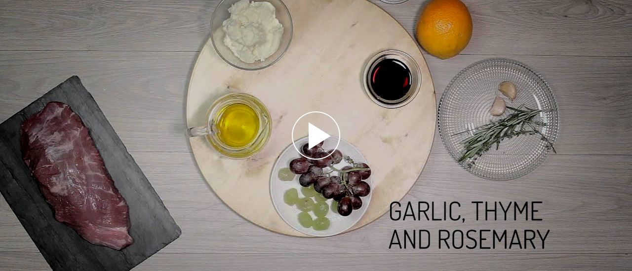 Embedded thumbnail for Soya-marinaded pork with cottage cheese and grapes